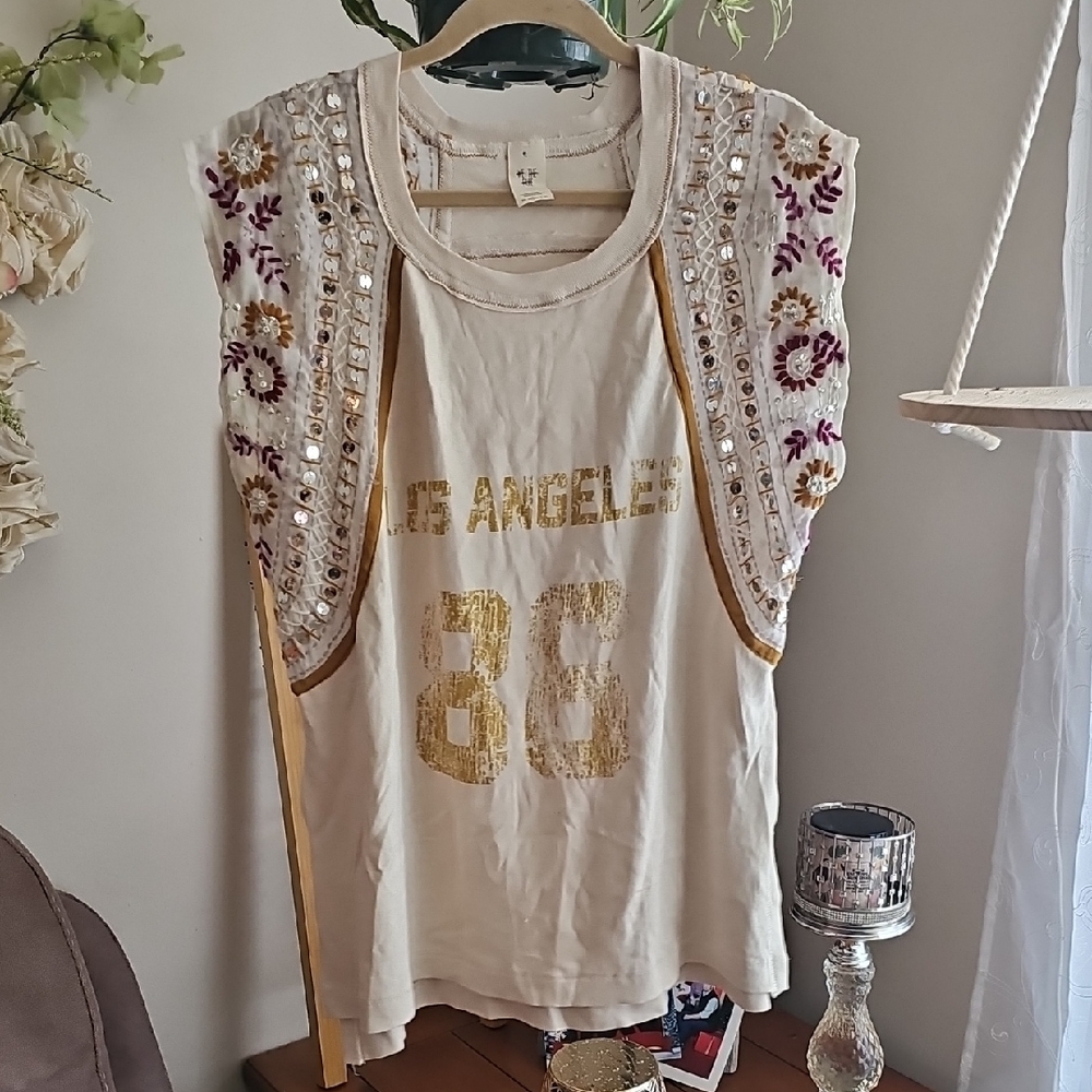 Free People We The Free Summer Nights LA Embellished Top